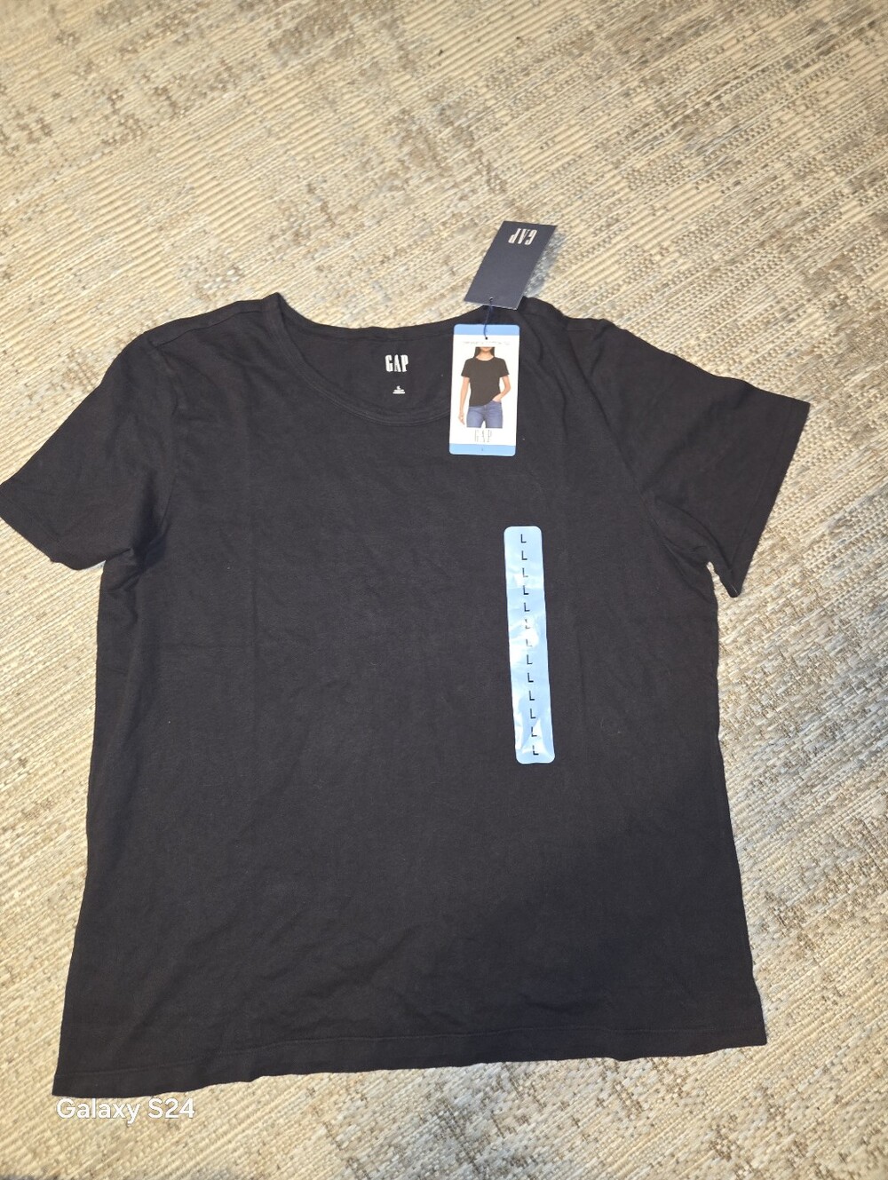 Gap Crewneck Cotton Tee Cotton Crewneck Tee in Black Large NWT